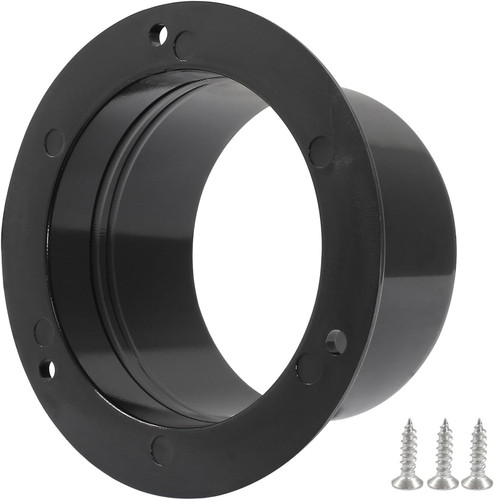 Duct connector flange - 3", black